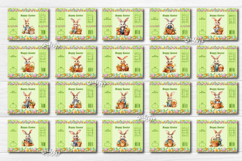 Happy easter Chip Bag template Easter Bunny Printable party favor Sublimation Createya Design 