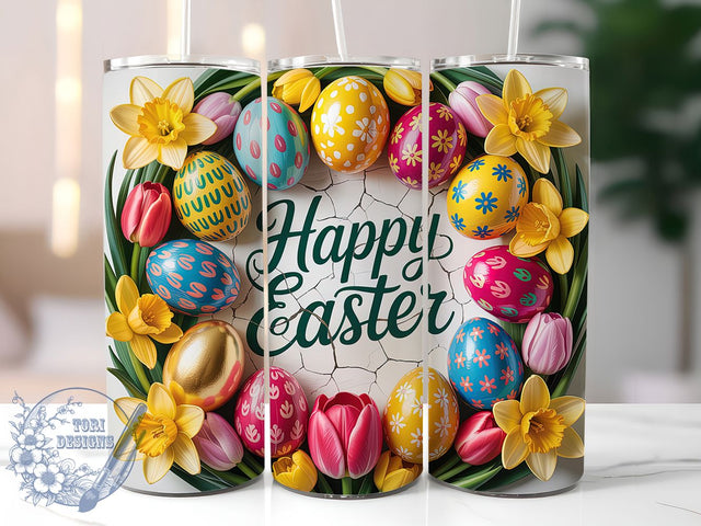 Happy Easter Christian Tumbler, Christian Faith Tumbler, Stylish 20oz Wrap, Sublimation Design, Trendy Gift Idea, Religious Easter Wrap, Inspirational Christian Tumbler Sublimation ToriDesigns 