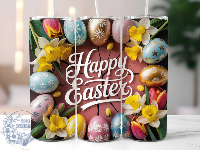 Happy Easter Christian Tumbler, Christian Faith Tumbler, Stylish 20oz Wrap, Sublimation Design, Trendy Gift Idea, Religious Easter Wrap, Inspirational Christian Tumbler Sublimation ToriDesigns 