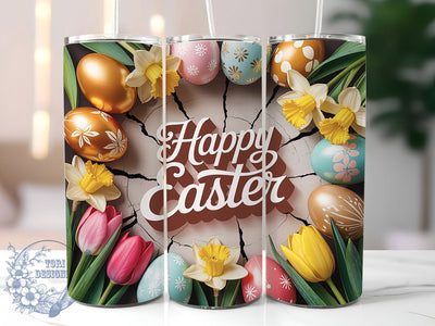Happy Easter Christian Tumbler, Christian Faith Tumbler, Stylish 20oz Wrap, Sublimation Design, Trendy Gift Idea, Religious Easter Wrap, Inspirational Christian Tumbler Sublimation ToriDesigns 