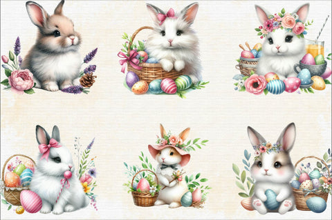 Happy Easter Clipart PNG Bundle Sublimation SVGArt 