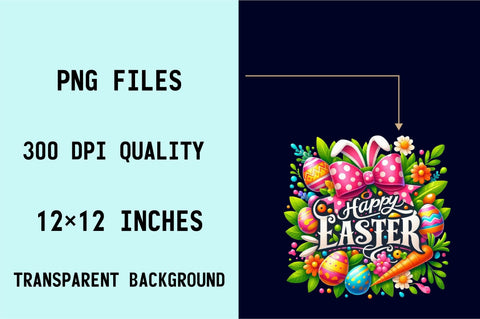 Happy Easter Clipart Sublimation Clipart Sublimation SVGArt 