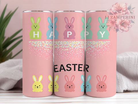 Happy Easter Colorful Festive Spring Tumbler Wrap, 20oz Drinkware, Easter Sublimation, Easter Gifts, Spring Tumbler Design, Festive Drinkware Sublimation Li Zamperini 