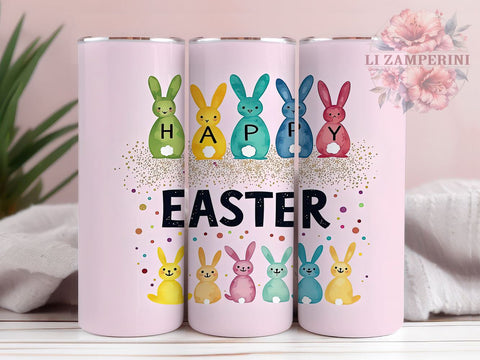 Happy Easter Colorful Festive Spring Tumbler Wrap, 20oz Drinkware, Easter Sublimation, Easter Gifts, Spring Tumbler Design, Festive Drinkware Sublimation Li Zamperini 