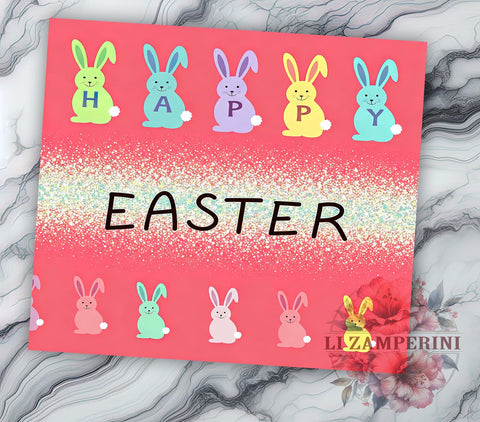 Happy Easter Colorful Festive Spring Tumbler Wrap, 20oz Drinkware, Easter Sublimation, Easter Gifts, Spring Tumbler Design, Festive Drinkware Sublimation Li Zamperini 