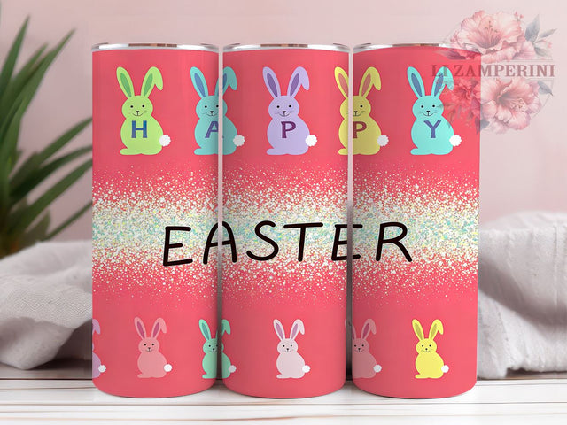 Happy Easter Colorful Festive Spring Tumbler Wrap, 20oz Drinkware, Easter Sublimation, Easter Gifts, Spring Tumbler Design, Festive Drinkware Sublimation Li Zamperini 