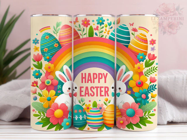 Happy Easter Day 20oz Tumbler Wrap PNG, Straight & Tapered Tumbler Wrap, Easter Bunny Tumbler Wrap, Instant Digital Download Sublimation Li Zamperini 