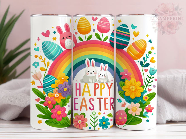Happy Easter Day 20oz Tumbler Wrap PNG, Straight & Tapered Tumbler Wrap, Easter Bunny Tumbler Wrap, Instant Digital Download Sublimation Li Zamperini 