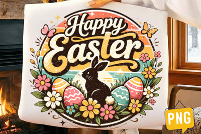 Happy Easter Day png,Happy Easter Day Sublimation Design,Easter Day T-Shirt Design,Easter Bunny Sublimation Sublimation BlackCatsMedia 
