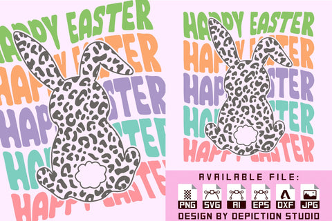 Happy Easter Day T-Shirt, Animale Print Bunny Shirt Print Template Sketch DESIGN Depiction Studio 
