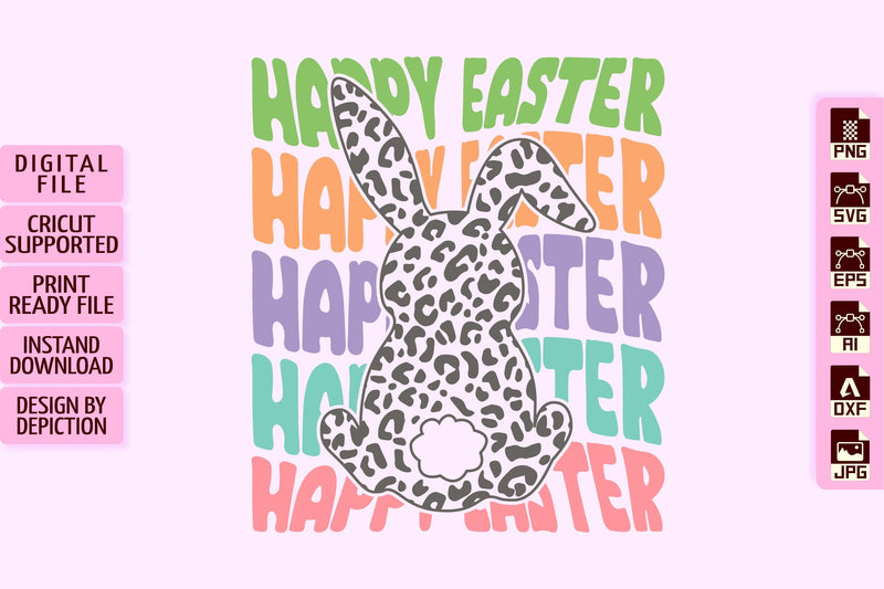 Happy Easter Day T-Shirt, Animale Print Bunny Shirt Print Template Sketch DESIGN Depiction Studio 