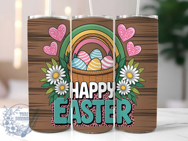 Happy Easter Egg 20oz Tumbler, Hamper Egg, 20oz Tumbler Wrap, Sublimation PNG, Cute Holiday Cup, Spring Gift, Bunny Egg Design Sublimation ToriDesigns 