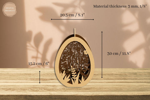Happy Easter Egg Basket Laser Cut SVG SvgOcean 
