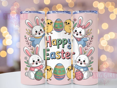 Happy Easter Egg Bunny Tumbler, Happy Bunny Tumbler, Cute Bunny Wrap, Whimsical Easter Wrap, Spring Bunny Wrap, Sublimation Design, Trendy Gift Idea Sublimation SvggirlplusArt 