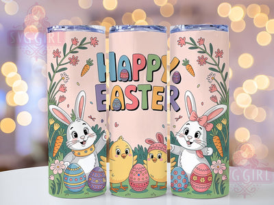 Happy Easter Egg Bunny Tumbler, Happy Bunny Tumbler, Cute Bunny Wrap, Whimsical Easter Wrap, Spring Bunny Wrap, Sublimation Design, Trendy Gift Idea Sublimation SvggirlplusArt 