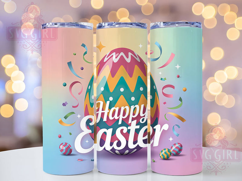 Happy Easter Egg Tumbler, Happy Easter Tumbler, Festive Egg Wrap, Stylish 20oz Wrap, Sublimation Design, Trendy Gift Idea, Inspirational Easter Tumbler Sublimation SvggirlplusArt 