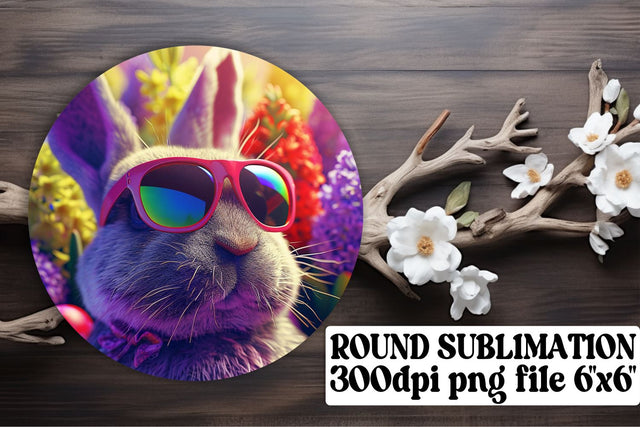 Happy Easter Friends Sublimation Assortment - Circle, Keychain, Coaster Sublimation afrosvg 