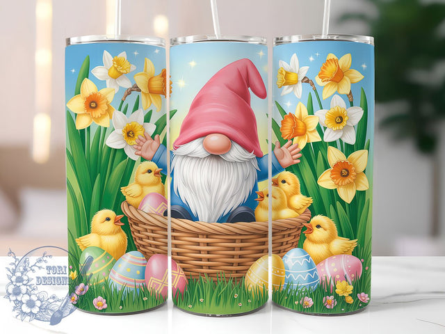 Happy Easter Gnome Chick Tumbler, Happy Easter Tumbler, Stylish 20oz Wrap, Sublimation Design, Trendy Gift Idea, Cute Gnome Wrap, Festive Easter Chick Tumbler Sublimation ToriDesigns 
