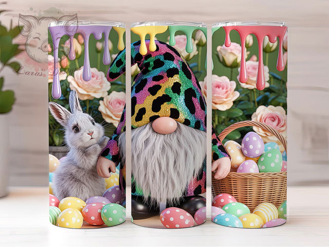 Happy Easter Gnome Tumbler, Cute Gnome Tumbler, Stylish 20oz Wrap, Sublimation Design, Trendy Gift Idea, Holiday Gnome Wrap, Festive Easter Day Tumbler Sublimation Lara' s Designs 