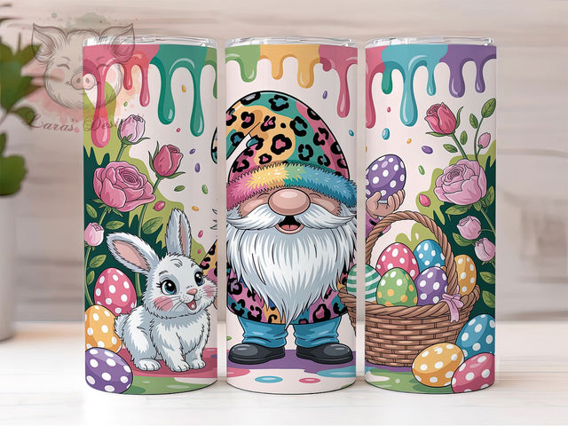 Happy Easter Gnome Tumbler, Cute Gnome Tumbler, Stylish 20oz Wrap, Sublimation Design, Trendy Gift Idea, Holiday Gnome Wrap, Festive Easter Day Tumbler Sublimation Lara' s Designs 