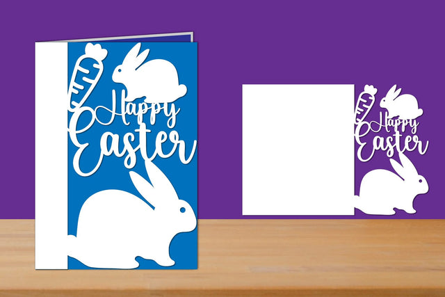 Happy Easter Papercut Card, Easter Folded Card SVG zafrans studio 