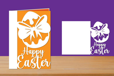 Happy Easter Papercut Card, Easter Folded Card SVG zafrans studio 