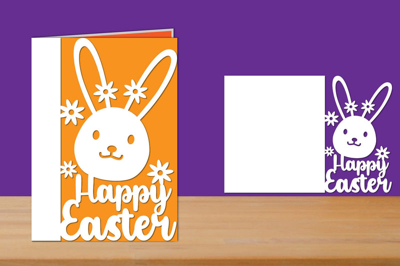 Happy Easter Papercut Card, Easter Folded Card SVG zafrans studio 