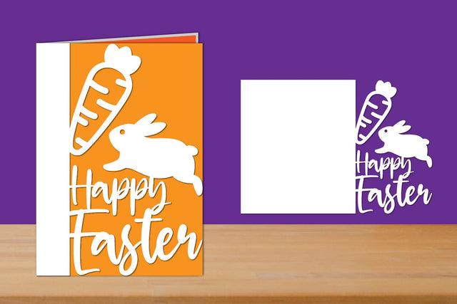 Happy Easter Papercut Card, Easter Folded Card SVG zafrans studio 