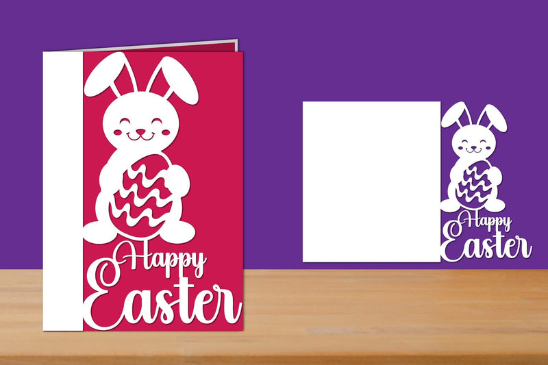 Happy Easter Papercut Card, Easter Folded Card SVG zafrans studio 