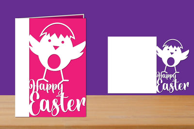 Happy Easter Papercut Card, Easter Folded Card SVG zafrans studio 