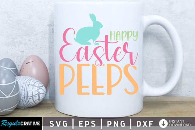 Happy easter peeps Svg Design SVG Regulrcrative 