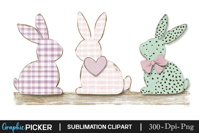 Happy Easter PNG Coquette Easter Bunny, Sublimation DesignPlante 503 
