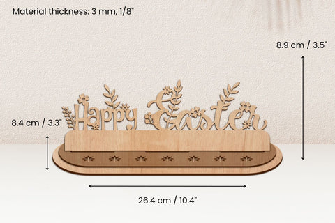 Happy Easter Scene Stand Laser Cut SVG SvgOcean 