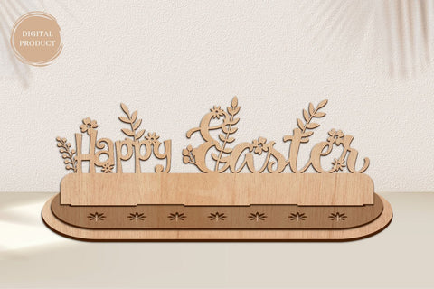 Happy Easter Scene Stand Laser Cut SVG SvgOcean 