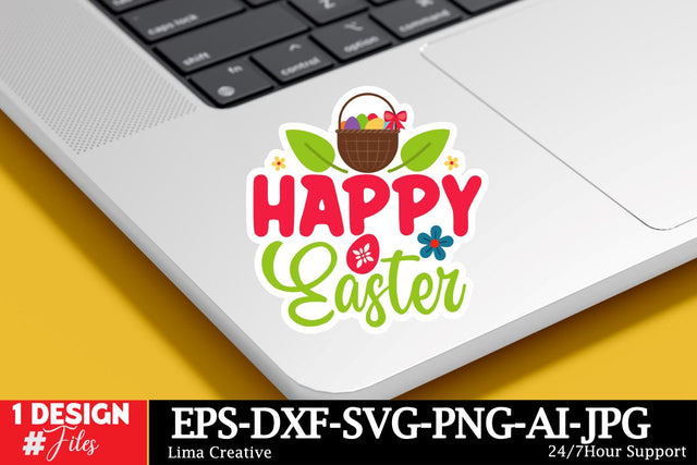 Happy Easter Sticker ,Easter SVG ,Easter Bunny Sticker PNG,Easter Sublimation,Rabbit Silhoutee,EAster SVG Cut File,Easter Sticker Bundle SVG Insomnia Std 