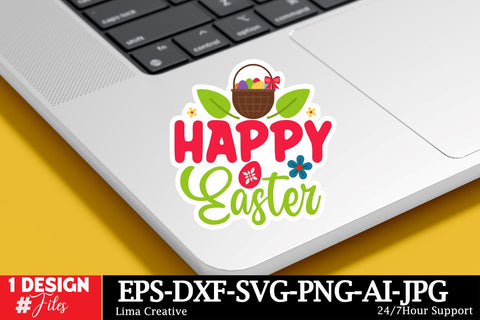 Happy Easter Sticker ,Easter SVG ,Easter Bunny Sticker PNG,Easter Sublimation,Rabbit Silhoutee,EAster SVG Cut File,Easter Sticker Bundle SVG Insomnia Std 