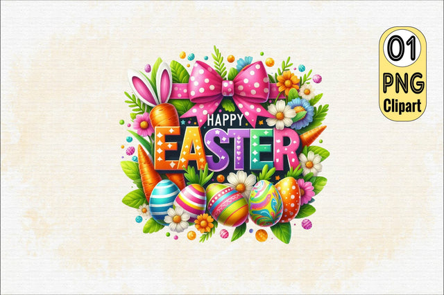 Happy Easter Sublimation Clipart Sublimation SVGArt 