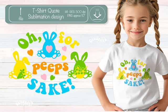 Happy Easter Sublimation Quote Groovy Easter t-shirt design Sublimation Createya Design 
