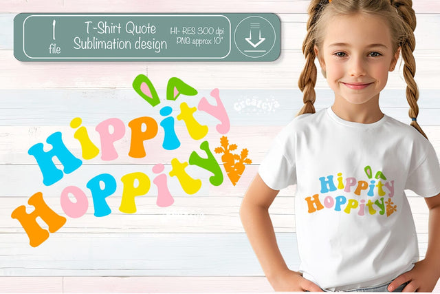 Happy Easter Sublimation Quote Groovy Easter t-shirt design Sublimation Createya Design 