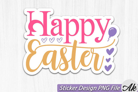 Happy Easter SVG And Sticker PNG Design SVG akazaddesign 
