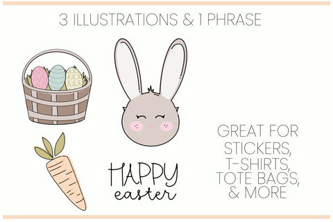 Happy Easter SVG Bundle, Cute Cricut Easter Design SVG Designing Digitals 