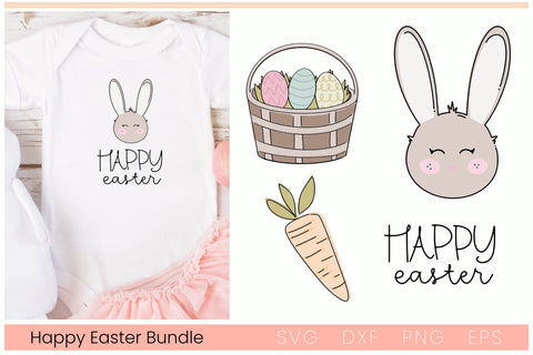 Happy Easter SVG Bundle, Cute Cricut Easter Design SVG Designing Digitals 
