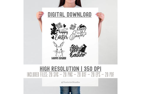 Happy Easter SVG Bundle, Easter Bunny Svg, Easter Shirts Svg SVG TonisArtStudio 