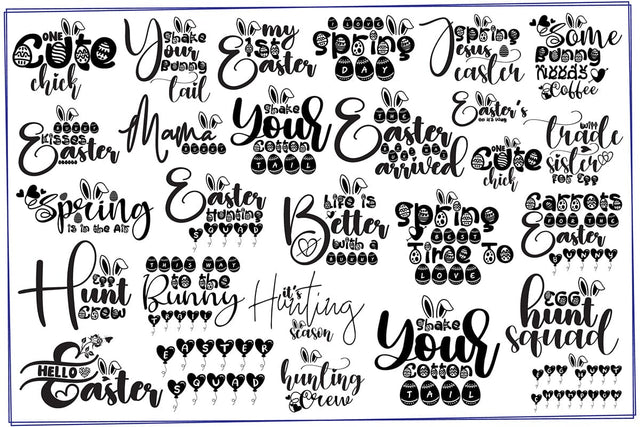 Happy Easter SVG Bundle, Easter SVG, Digital Files, Easter quotes SVG orpitasn 