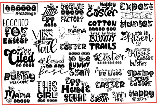 Happy Easter SVG Bundle, Easter SVG, Digital Files, Easter quotes SVG orpitasn 