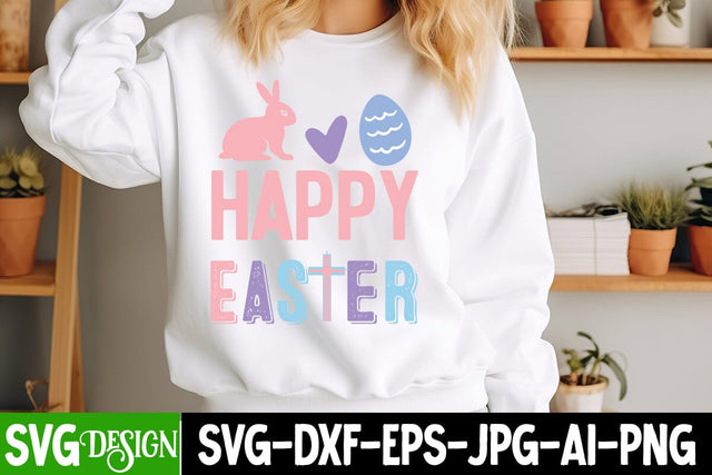 Happy easter SVG Cut File, Happy easter Sublimation PNG,,Happy Easter SVG Design.Easter SVG Cut File,Easter Day Shirt Design,Easter Day Sublimation PNG SVG BlackCatsMedia 