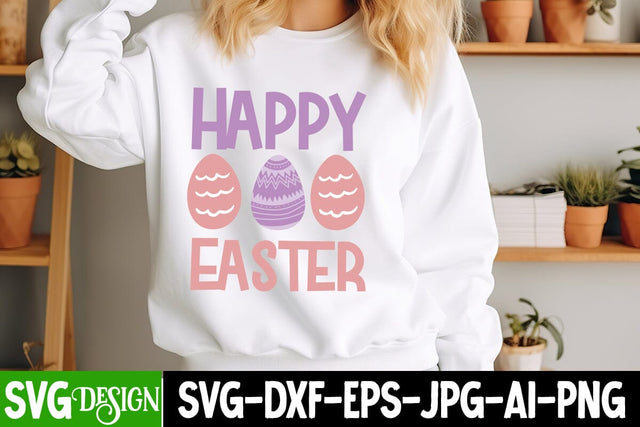 Happy Easter SVG Cut File, Happy Easter SVG Design,Happy Easter SVG Design.Easter SVG Cut File,Easter Day Shirt Design,Easter Day Sublimation PNG SVG BlackCatsMedia 