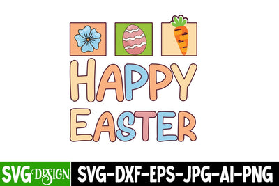 Happy Easter SVG Design, Happy Easter Day SVG, Easter Day SVG Design,Hoppy Easter SVG,Easter Bunny SVG Cut File SVG BlackCatsMedia 