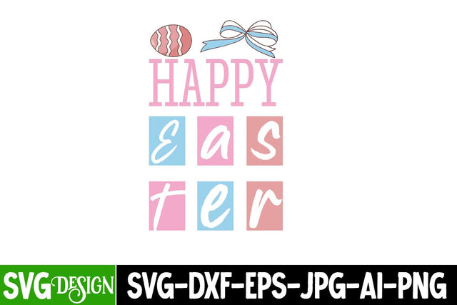 Happy Easter SVG Design, Happy Easter Day SVG, Easter Day SVG Design,Hoppy Easter SVG,Easter Bunny SVG Cut File SVG BlackCatsMedia 