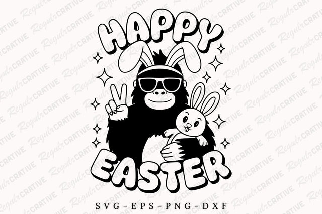 Happy Easter SVG Design SVG Regulrcrative 